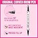 iMethod Curved Eyebrow Pen - Eyebrow Pencil, 2 Count Brow Pencil Dual-Ended with Curved Tip and Precise Brush-Tip for Natural Hair-Like Brows, Last All-Day, Light Brown and Brown Each