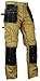 Men's Construction Pants with Cordura Knees Reinforced Carpenter Work Pants Tactical Workwear Cargo Safety TrousersKhaki 40-34