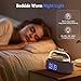 FREEFISH 6-in-1 Bluetooth Speaker with Wireless Charging, FM Radio,Bedrooms Dimmable Nights Light, Snooze Function for Home, Office, Wireless Charger Compatible iPhones 16/15/14/13/12