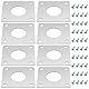 Create idea Nistkasten-Schutzplatte, 32 mm, 304 Edelstahl, Nistkastenplatte für Nistkästen und Nisthöhlen mit 40 Schrauben (70 x 70 mm), 8 Sets