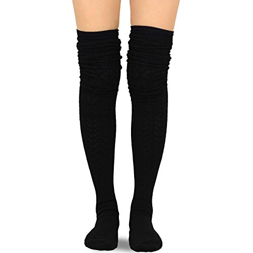 Image of Fashionable Cotton Slouchy Boot Socks for Women and Girls: Long Thigh Highs, Over-the-Knee Highs, and Knee Highs