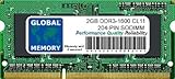 TAILLE/CAPACITÉ: 2Go GLOBAL MEMORY 2Go DDR3 1600MHz PC3-12800 204-PIN SODIMM MÉMOIRE RAM pour Intel Mac Mini (Fin 2012) & Mac Mini Serveur (Fin 2012)