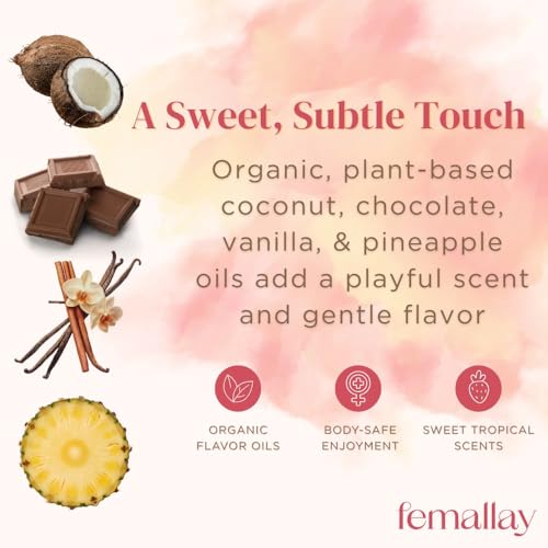 Femallay Tropical Getaway Moisturizing Suppository Melt Bundle, 100% Natural Suppositories for Vaginal Odor, and Dryness, 14 Individually-Sealed, Scented Melts + 1 Applicator, 4-Pack