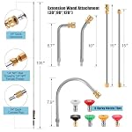 10 Pack 9 FT Pressure Washer Wand, Gutter Cleaning Tools from the Ground - Image 3