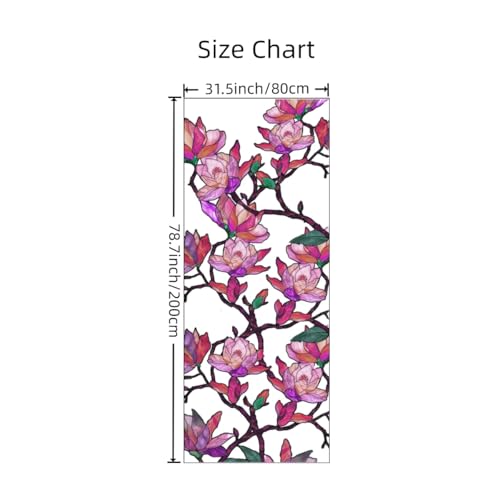 Vinilo decorativo privacidad ventana Magnolia rosa 31.5x78.7 in miniatura 7