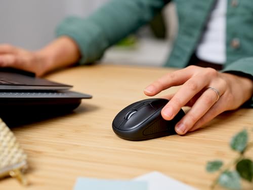 Primo Mouse Bluetooth, Mouse Wireless per Laptop, 1000-1600 DPI, per Mano Sinistra e Destra, Batterie Incluse, Mouse Senza Fili Compatto per PC, Computer, Mac, Android - Nero - Mouse gaming - Immagine 5