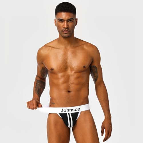 Custom Mens Thong Sexy Panties, Personalized Cotton Stretch Underwear, Low Rise Comfortable G-String, Gifts for Men3