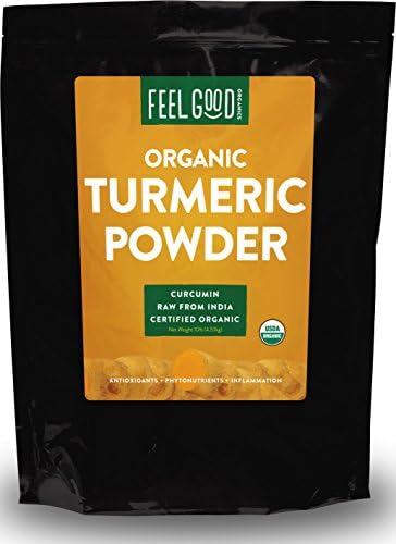 Organic Turmeric Powder - 10 Pound Resealable Bag (4.53 kg) - 100% Raw w/ Curcumin From India - by Feel Good Organics