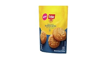 Schar Gluten-Free Peanut Butter Blondie Bites, 8-Pack Creamy & Crunchy, Bite-Sized, Non-GMO, No Artificial Preservatives, Perfect for Snacking, Lunchboxes, and Sharing