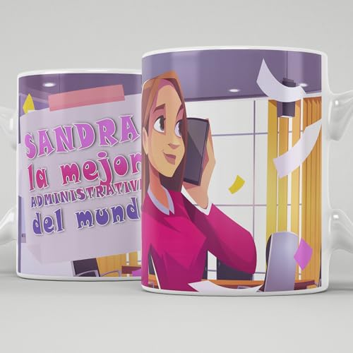 Taza a la mejor administrativa del mundo - Regalo original - taza calidad AAA cerámica - personalizada