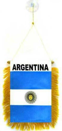 Wholesale lot 12 Argentina Mini Flag 4''x6'' Banner w/suction cup - Bright Color UV Resistant - Prime Outside Garden Cave Home Decor