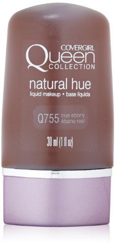 CoverGirl Queen Collection Liquid Makeup Foundation, True Ebony 755, 1.0-Ounce Bottles (Pack of 2)