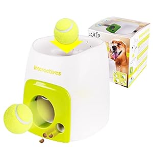 Automatische Ball Launcher Pet Feeder Voor Honden, Fetch Tennis Bal Hond Training Speelgoed Interactieve Worpel Ball…