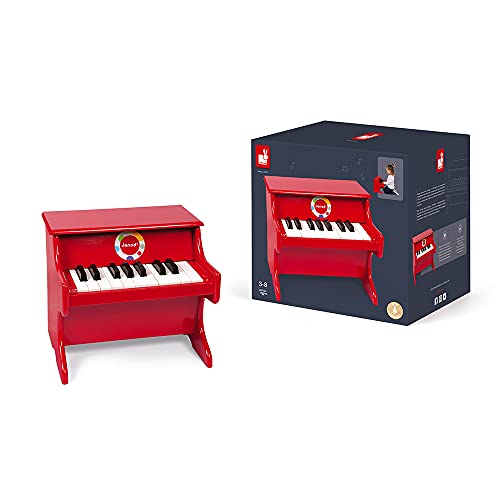Janod - Confetti Wooden Piano - Children's Musical Instrument - Imitation and Musical Awakening Toy - Red - from 3 Years… - Image 5