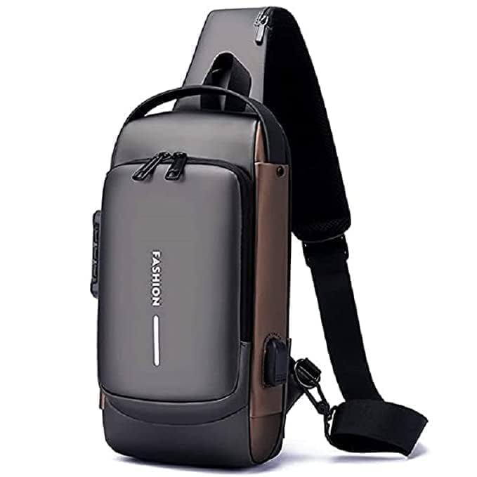 Multifunction Sling Bag with USB Charging Port, Anti-Theft Lock, Waterproof Crossbody Bag for Travel, Gym, Hiking-image-48
