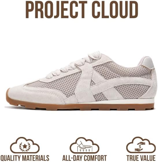 Project Cloud Leather Barefoot Shoes Women – Memory Foam Lace-Up Womens Sneakers – Lightweight & Non Slip Womens Shoes Casual – All-Day Women's Fashion Sneakers for 2026 - Image 4