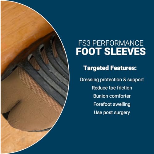 Image of OS1st FS3 Forefoot Compression Sleeve for bunion pain, toe alignment, forefoot swelling, and post-surgery recovery