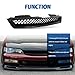Kspeed Front Bumper Grille Fit 1994 1995 1996 1997 for Honda Accord 2/4 Door, ABS Plastic Type-R Black Mesh Front Upper Grill Guard Replacement Part