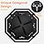 BOINN 35 Inch Fire Pit, Wood Burning Fire Pit for Outside, Heavy Duty Octagonal Firepit with Poker for Camping Backyard Patio Black