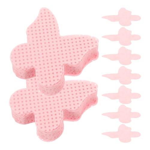 ULTECHNOVO 200 Blatt Herzförmige Nagelreinigungspads aus Weicher Baumwolle Fusselfreie Nagelwischer für Gel lack Entferner Sanfte und Saugfähige Nageltücher für Nagellackentfernung und