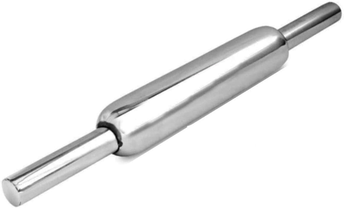 Stainless Steel Belan Rolling Pin Chapati Roti Roller Cooking Tools For Kitchen Use- Pack Of 2 Pcs