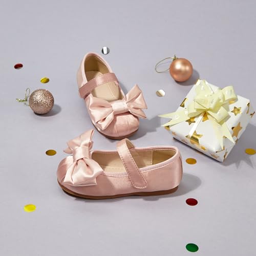 Image of GINFIVE Toddler Girls Dress Shoes Little Girls Mary Janes Ballerina Flats Shoes Toddler