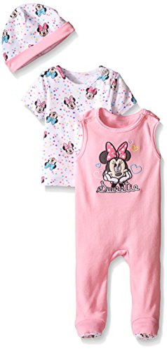 Disney Baby Girls' Minnie Mouse 3 Pc Set with Cap