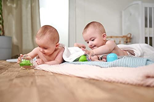 Simba 104010105 - ABC Greif-und Badeball, weicher, flexibler Ball, gefüllt mit Wasser, Schildkröte und bunten Perlen, 8cm, ab 12 Monate