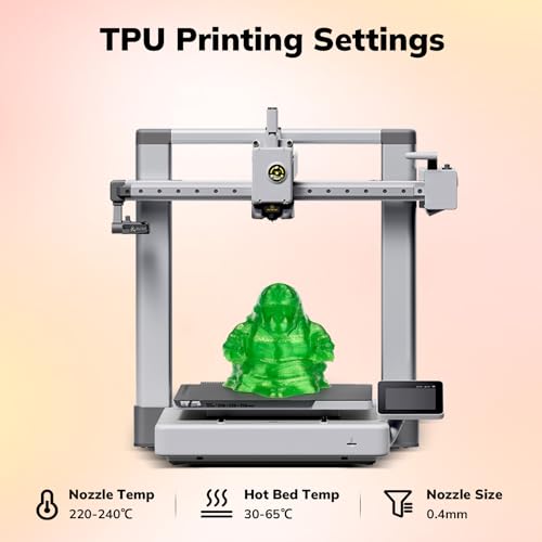 Image of AMOLEN 95A TPU 3D Printer Filament 1.75mm, High Hardness & Resilience TPU Transparent Green Filament, 1KG Flexible 3D Filament, Dimensional Accuracy + /- 0.02mm, Suitable for Most FDM 3D Printers