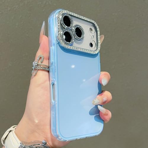 Coque iPhone 15 Plus bleu avec protection d'objectif photo intégrée