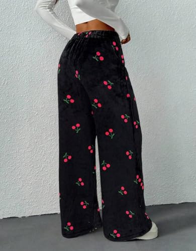 Image of Leopard Pants Women Therian Fuzzy Pajama Pants Y2k Cheetah Pants Grunge High Waisted Fluffy Pants