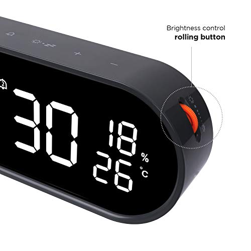 Reloj de espejo con ajuste de brillo para evitar luz molesta al dormir 6