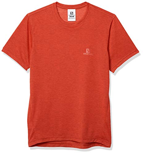 Salomon Explore T-Shirt Polyvalent Homme Trail Running Randonnée, Rouge (cherry tomato), XL