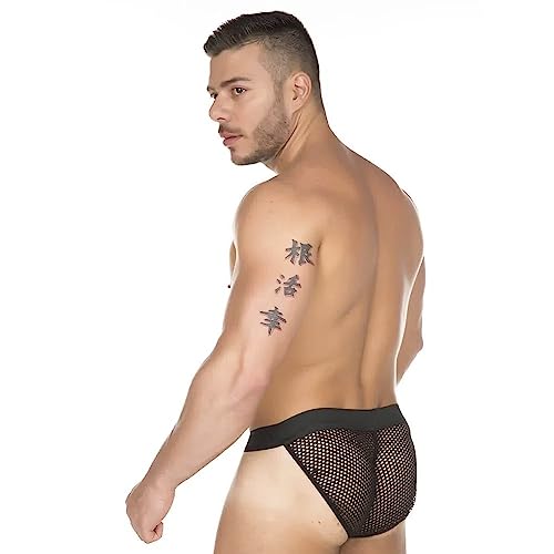 Cueca Slip Arrastão Preta Pimenta Sexy 1101
