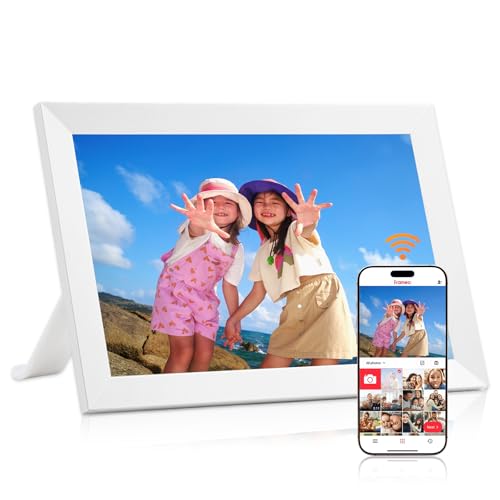 LeaMea Digital Picture Frame 1280x800 HD IPS Touch Screen 32GB Frameo 10.1 Inch Smart WiFi Digital Photo Frame Auto-Rotate Wall Mount Gifts for Christmas Valentine Mother Day