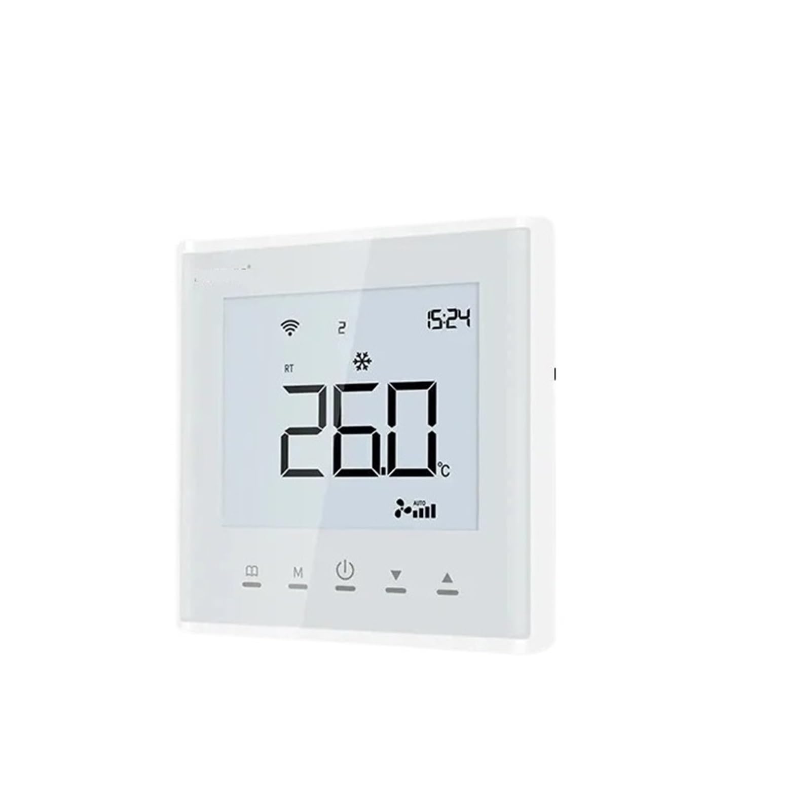 Central Air Conditioning Controller Temperature Control Panel Smart Thermostat Wifi For Central Air Conditioner 2&4 Pipe Heating And Cooling Temperature 3 Speed Fan(4 Pipes-All White,Wifi Version)