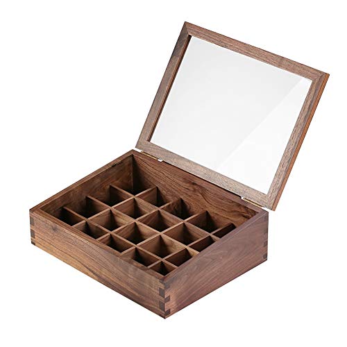 CCET Caja De Almacenamiento, Caja De Cosméticos, Escritorio De Madera Sólida Del Cuadro De Visualización, 20 Ranuras De Usos Múltiples Caja, Decoración Colección Caja De Regalo, 40x30x13.5cm (dos Colo