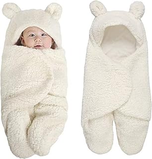 Cute Unisex Newborn Clothes Baby Sleeping Bag Thicken Cotton Blankets Plush Swaddle Blankets, Baby Boy Girl Gifts Toys 0-6 Months