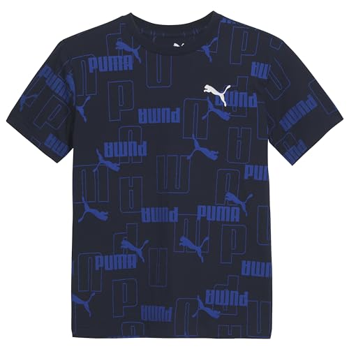 Image of Puma Boys' Short Sleeve Cotton Graphic T-Shirt, Crewneck