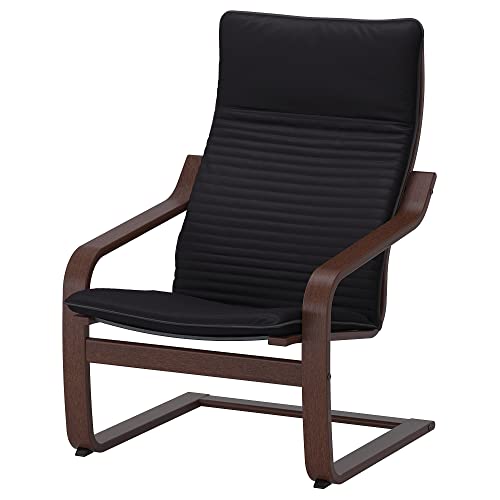 IKEA POÄNG Poltrona, Marrone/Knisa Nero