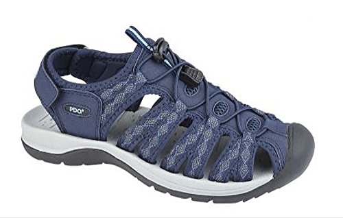 PDQ Womens/Ladies Superlight Floral Print Sports Sandals (8 US) (Navy)