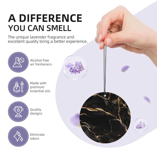 Black Gold Marble hojas aromatizantes para auto miniatura 5