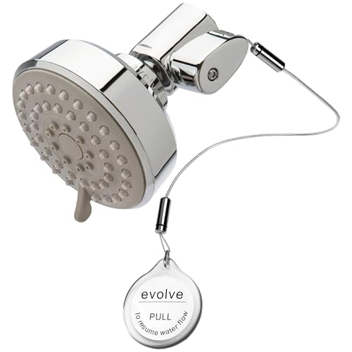 Evolve Multifunction Shower Head + ShowerStart TSV 3 Spray Settings Water and Energy Savings Hot Water Saver Model: EV3024-CP150-FB