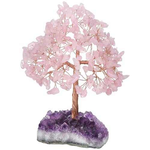 Imagen de Árbol de la Vida de Amatista Natural Árbol del Dinero de Cristal Morado para Decoración Zen