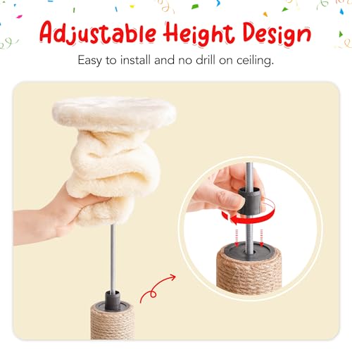 Árbol para gatos ajustable 234-258 cm con 7 niveles miniatura 4