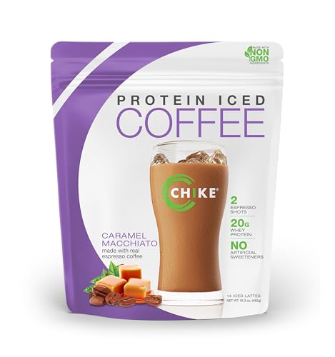 CHIKE Natural Caramel Macchiato High Protein Iced Coffee, 20 G