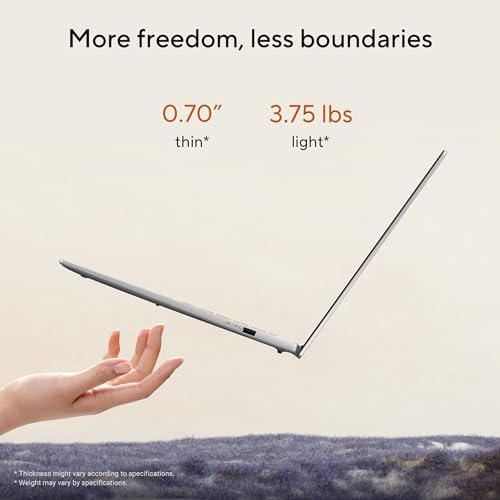Image of ASUS Vivobook S16 Laptop (2026), 16 inch 16:10 WUXGA Touch Display, Copilot+ PC, AMD Ryzen AI 7 445 Processor, AMD Radeon Graphics, 16 GB RAM, 1TB SSD, Wi-Fi 6, Win11 Home, Cool Silver, M3607GA-AS76T