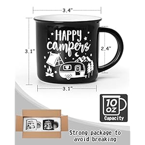 Nefelibata Camping Coffee Mug Christmas Gifts Camping Tea Cups Travel Drinking mugs for Couples, Ceramic Mug His and Hers Anniversary Present Gifts Set of 2 Nefelibata Camping Coffee Mug Christmas Gifts Camping Tea Cups Travel Drinking mugs for Couples Ceramic Mug His and Hers Anniversary Present Gifts Set of 2
