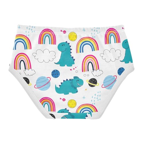 Flower Girls Underwear Toddlers 2t Cotton Girl Panties Cute Cute Dinosaurs Rainbows White Briefs Underpants2