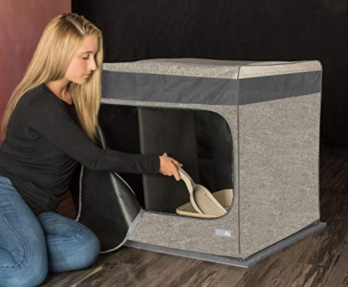 Image of Pet Gear Pro Pawty for Cats with LittertraX Mat, Put an end to Scattered Litter. Box not incl, Soft Charcoal
